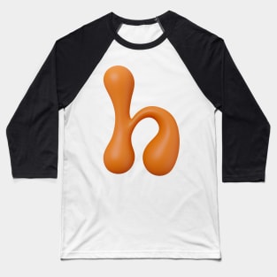 Liquid Type Letter H Baseball T-Shirt
